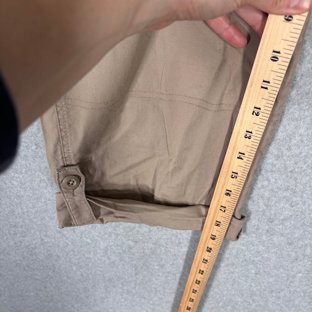 St Johns Bay Cargo Capri Pant 12 Khaki Utility Baggy Stretch Hiking GORP Y2K 90s - Picture 6 of 13